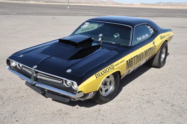 Elevated front three-quarter view of the Motown Missile Challenger