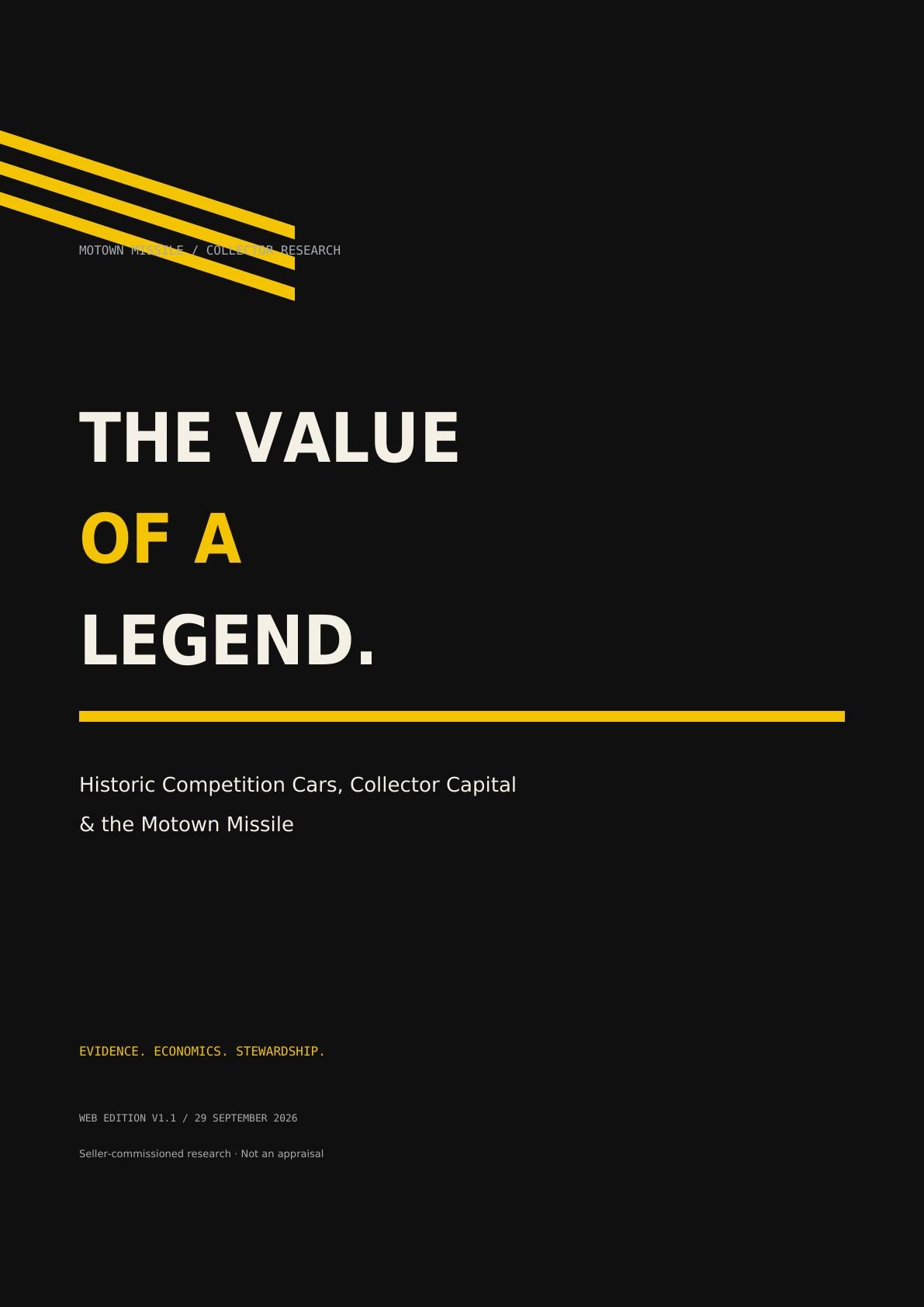The Value of a Legend · Collector Book
