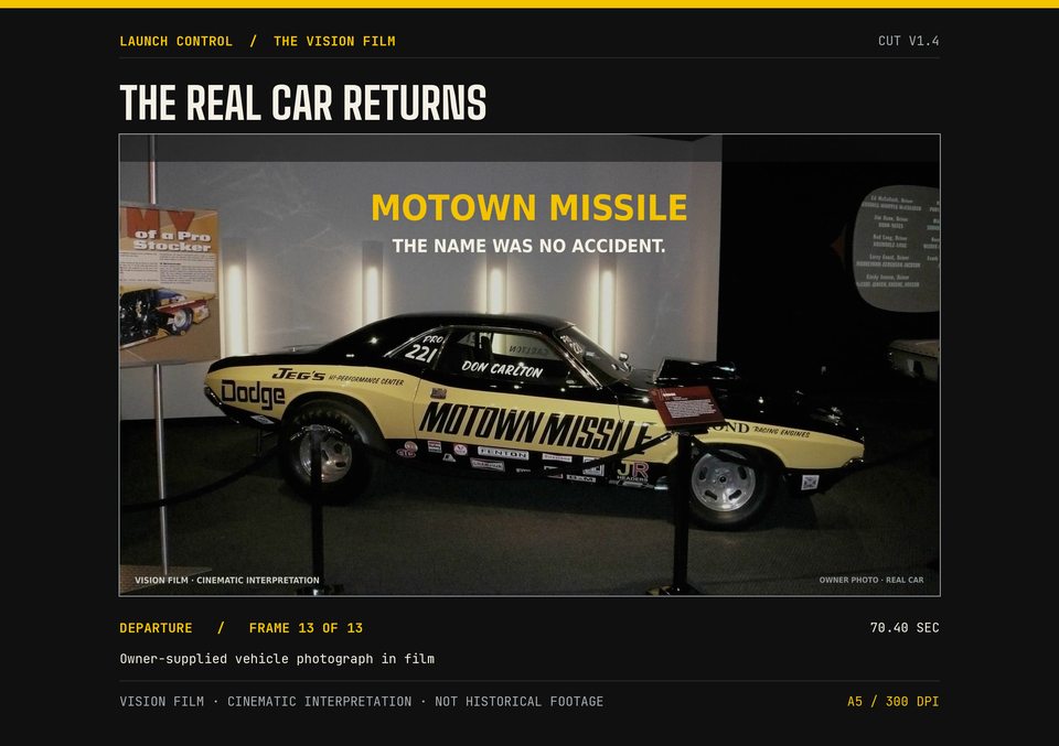 The real car returns